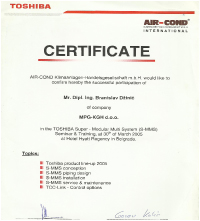 Toshiba sertifikat